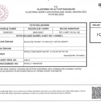 H2 Yetki Belgesi